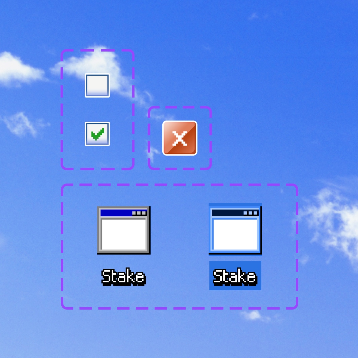 iSeeWin icon and component design