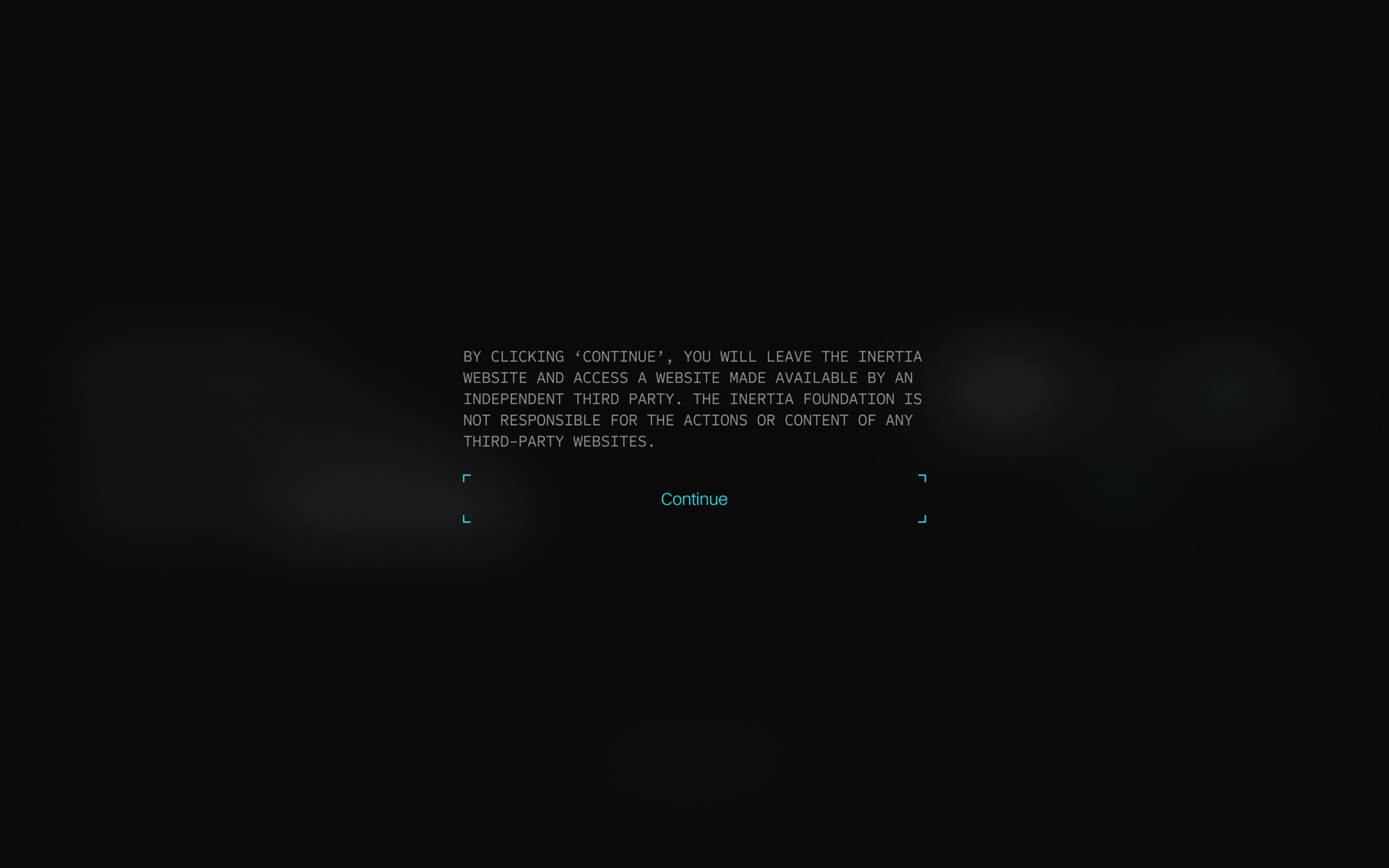 Inertia landing with disclaimer
