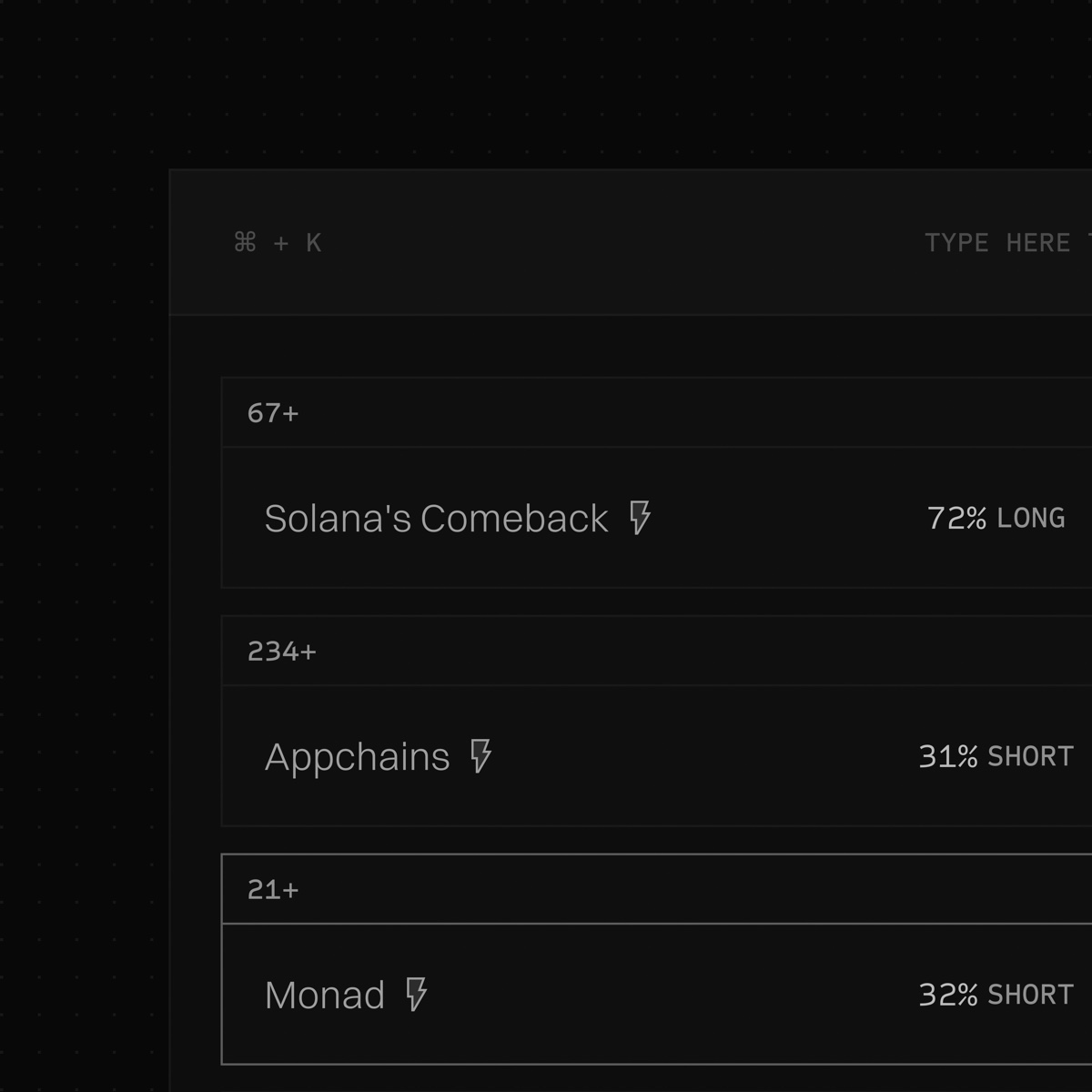 Inertia — Cmd+K search