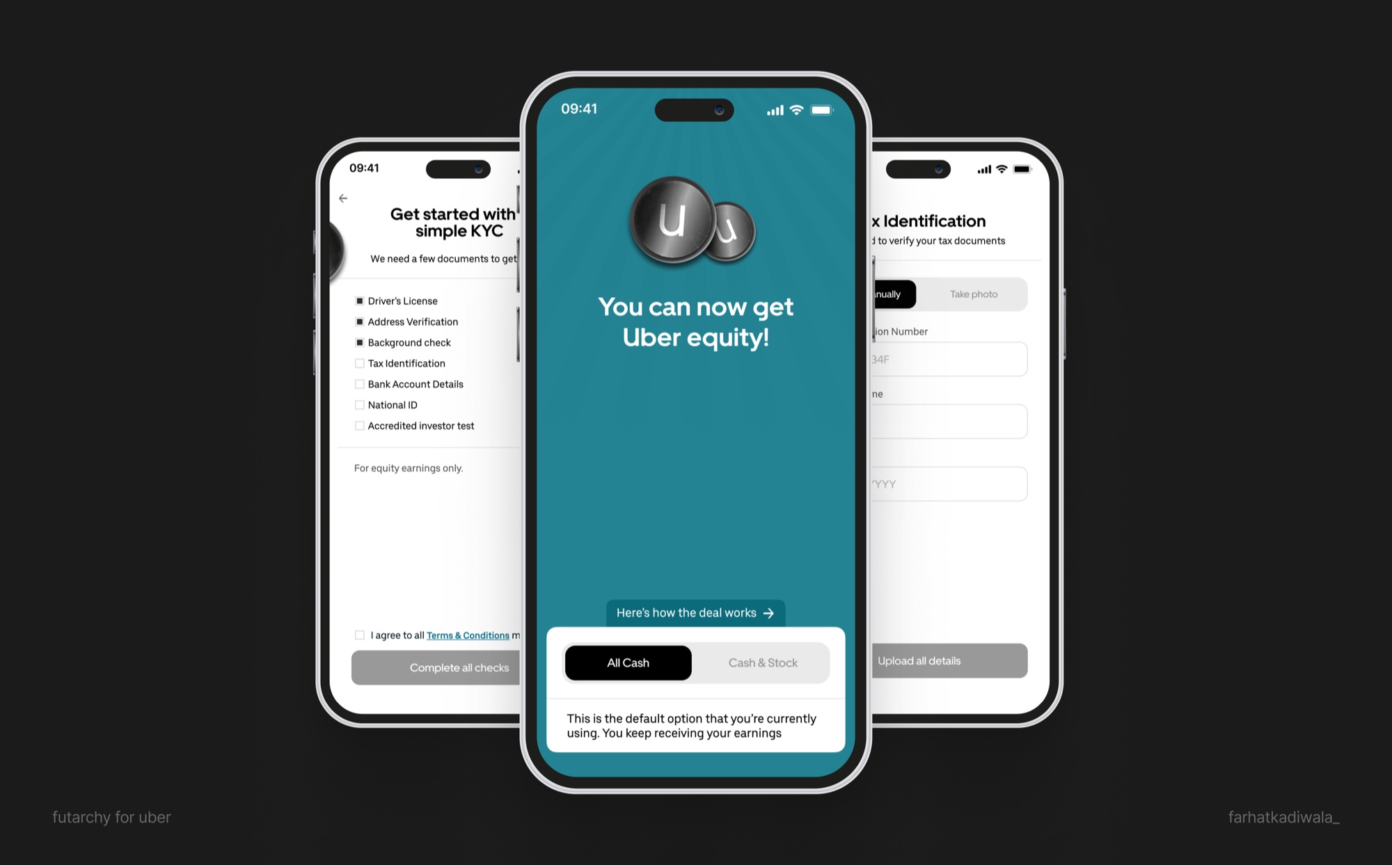 Futarchy for Uber, KYC and equity flow